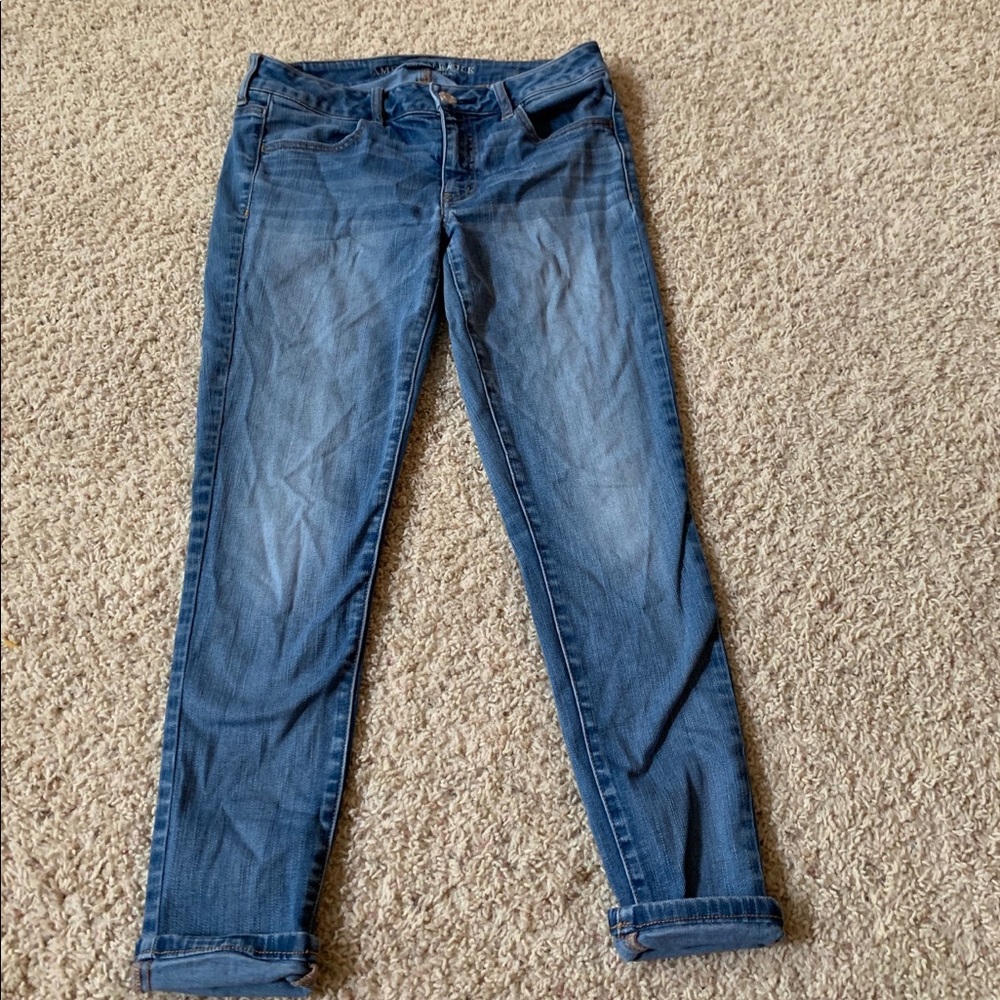 Blue American eagle skinny jeans